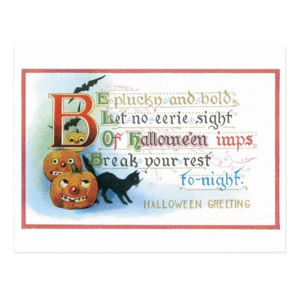 Old-fashioned Halloween Postcard