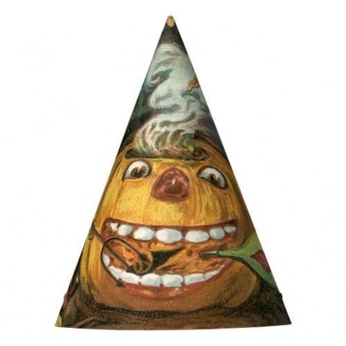 Old_fashioned Halloween Pumpkin  Devils Party Hat