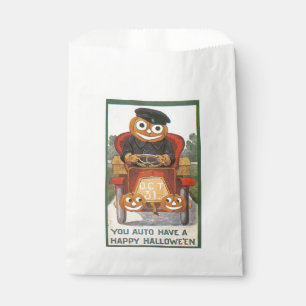 Old-fashioned Halloween, Pumpkin driver Favor Bag