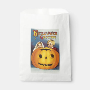 Old-fashioned Halloween, Pumpkin (jack-o'-lantern) Favor Bag