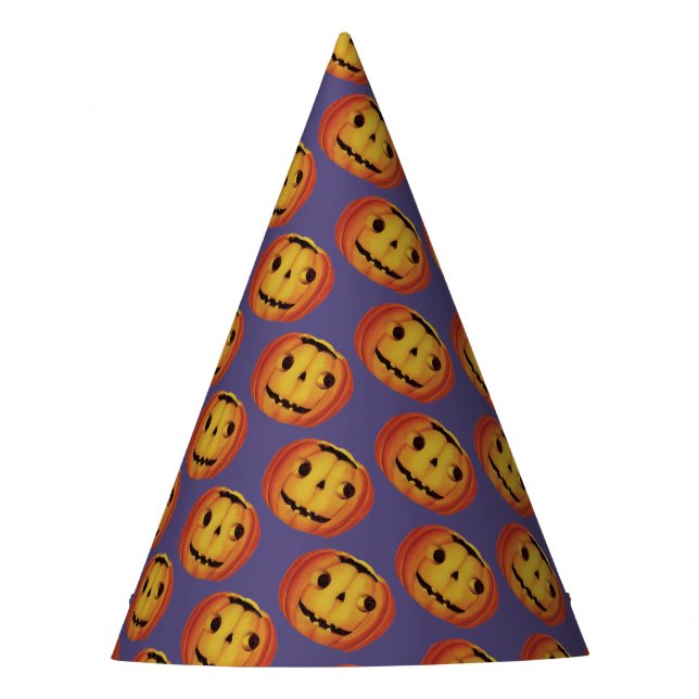 Old-fashioned Halloween, Pumpkin (jack-o'-lantern) Party Hat (Front)