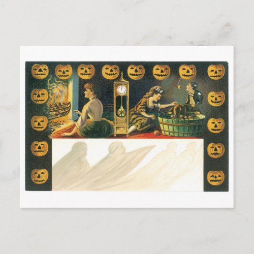 Old_fashioned Halloween Pumpkin Postcard