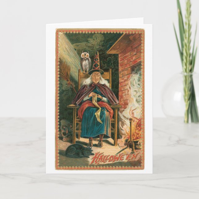 Old-fashioned Halloween, Witch Card (Front)