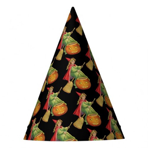 Old_fashioned Halloween Witch girl Party Hat