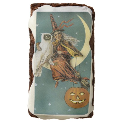 Old_fashioned Halloween Witch with Owl Brownie