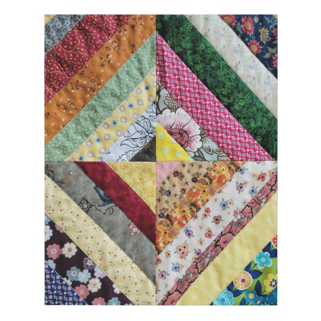 Old-Fashioned Handmade Quilt Faux Canvas Print (Front)