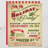Old Fashioned Holly Jolly Holiday Party Poster (Front/Back)