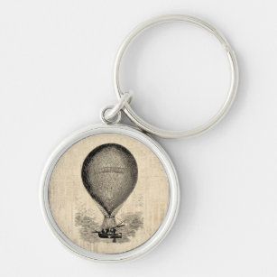 Old Fashioned Hot Air Balloon Keychain