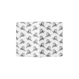 Old Fashioned Humpty Dumpty Art Pattern Vintage Passport Holder