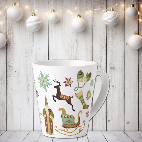 Old Fashioned Images Merry Christmas Latte Mug