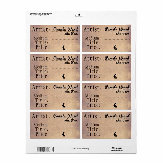 Old fashioned labels (Full Sheet)