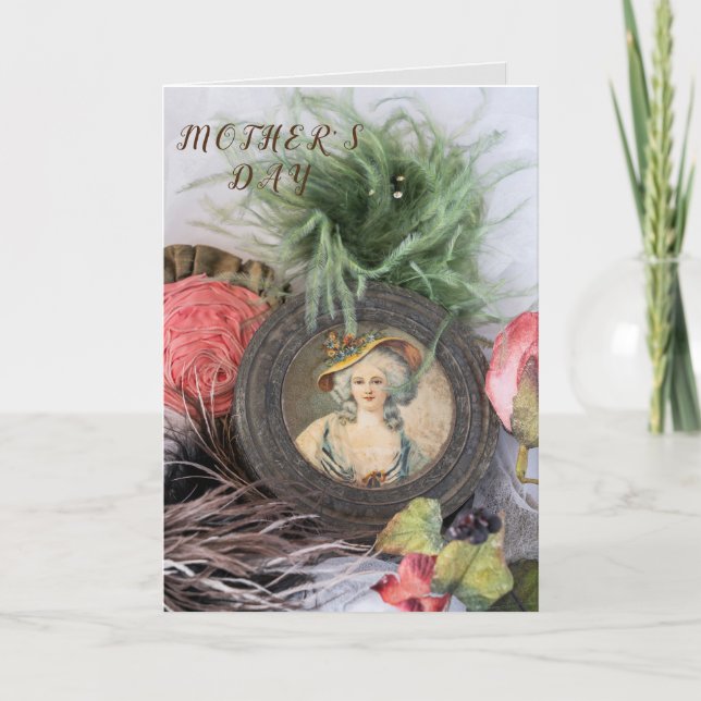 Old Fashioned Lady Mom Victorian Mother's day Card (Front)
