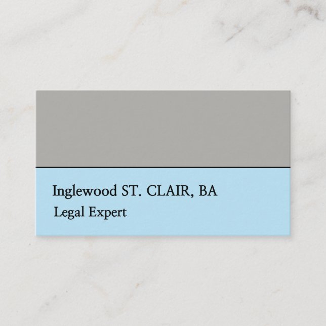 Old Fashioned Legal Professional Business Card (Front)