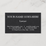 [ Thumbnail: Old Fashioned Legal Professional Business Card ]