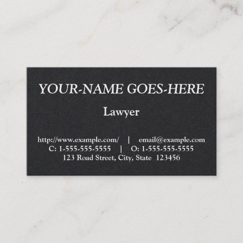 Old Fashioned Legal Professional Business Card