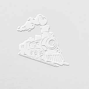 Old Fashioned Locomotive Train Image Only No Text Embosser