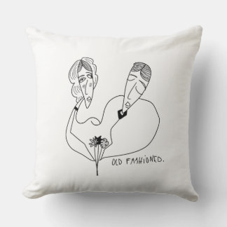 Old fashioned love couple lovers home decor throw pillow