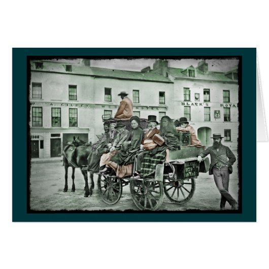Old-Fashioned Mail Cart Cards (Front Horizontal)