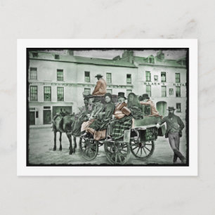 Old-Fashioned Mail Cart Postcard