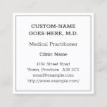 [ Thumbnail: Old Fashioned Medical Professional Business Card ]