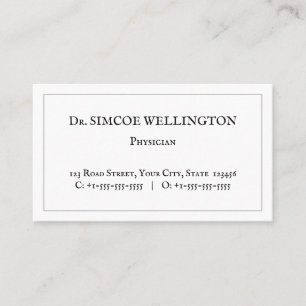 Old Fashioned Medical Professional Business Card