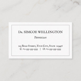 Old Fashioned Medical Professional Business Card