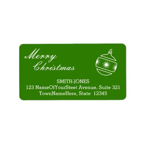 Old Fashioned Merry Christmas Address Label