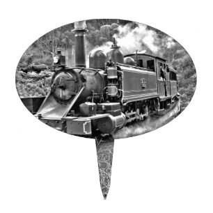 Old Fashioned Narrow Gauge Steam Train Cake Topper