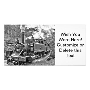 Old Fashioned Narrow Gauge Steam Train Card