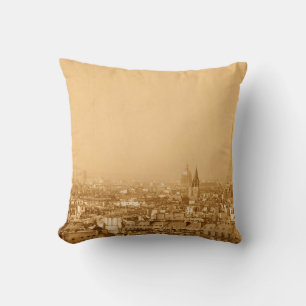 Old-fashioned paris franceparis, aged, ancient, an throw pillow