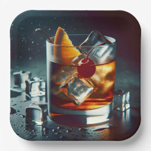Old Fashioned Party Drink Paper Plates