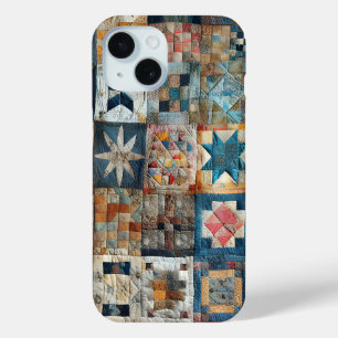 Old-fashioned Patchwork Quilt Design iPhone 15 Case
