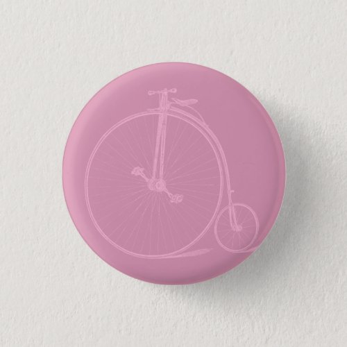Old Fashioned Penny Farthing Bicycle CUSTOM COLOR Button