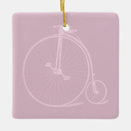 Old Fashioned Penny Farthing Bicycle CUSTOM COLOR Ceramic Ornament