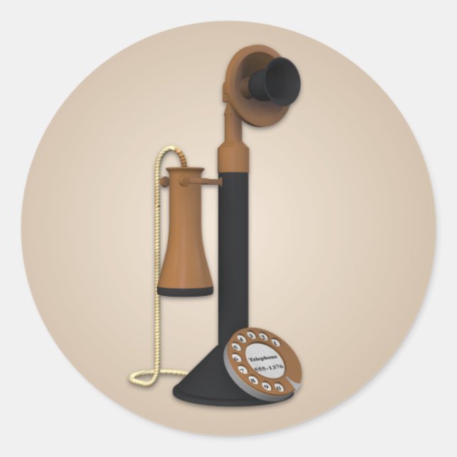 Old Fashioned Phone Sticker (Front)