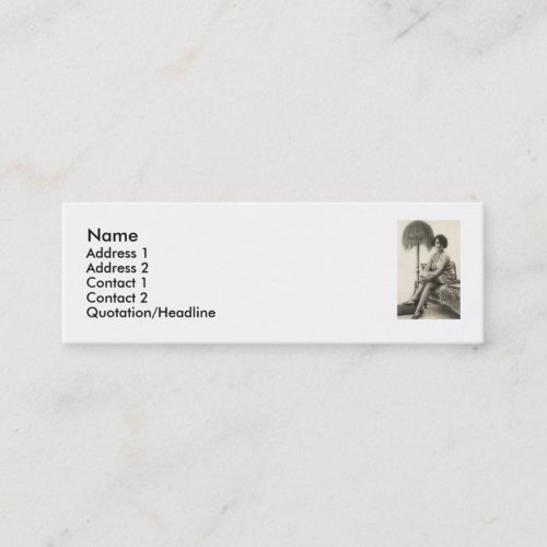 OLD FASHIONED PIN UP GAL CALLING CARD BUSINESS CARD TEMPLATE