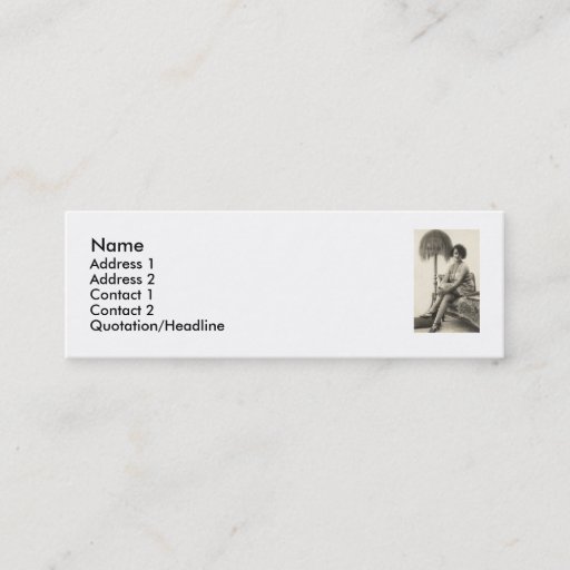 Customizable OLD FASHIONED PIN UP GAL CALLING CARD BUSINESS CARD TEMPLATE