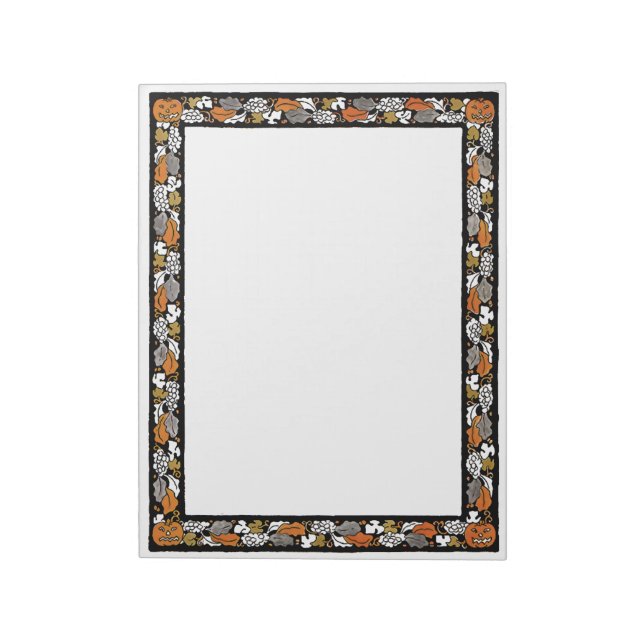 Old Fashioned Pumpkins and Leaves Notepad (Rotated)