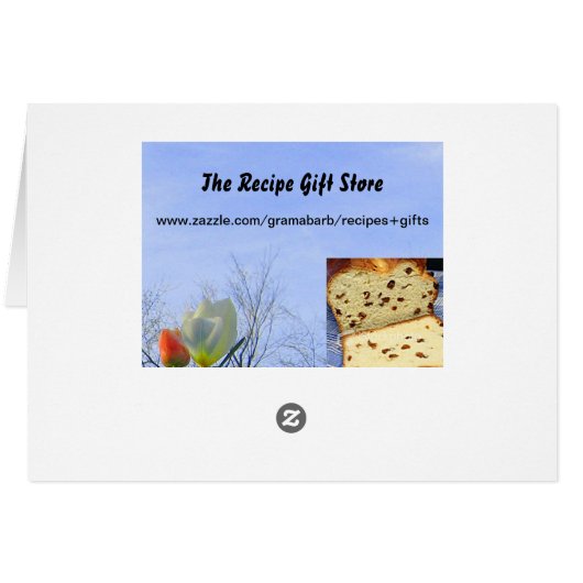 Old Fashioned Raisin Bread Recipe Card (Back Horizontal)