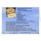 Old Fashioned Raisin Bread Recipe Card (Front Horizontal)