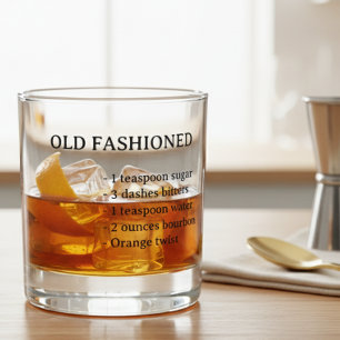 Old Fashioned Recipe Burton Whiskey Glass