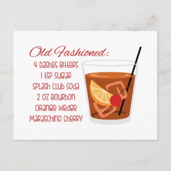 Old Fashioned Recipe Postcard by HopscotchDesigns at Zazzle