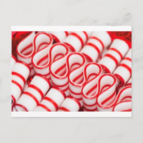 Old Fashioned Red and White Ribbon Candy Postcard