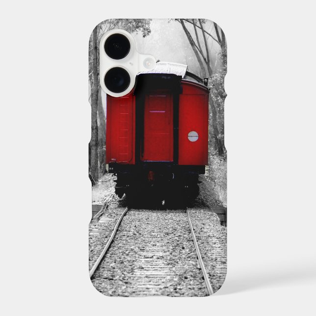 Old Fashioned Red Steam Train Iphone Case (Back)