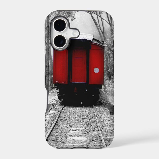 Old Fashioned Red Steam Train Iphone Case (Back)