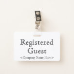 [ Thumbnail: Old Fashioned "Registered Guest" Badge ]