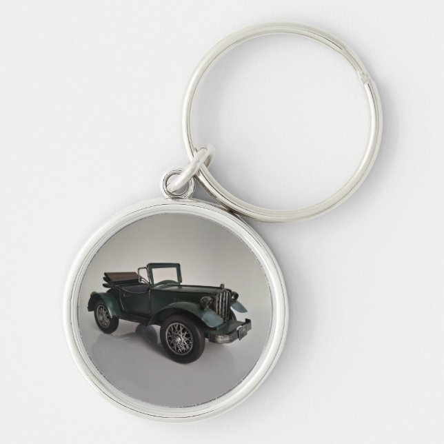 old-fashioned retro convertible car keychain (Front)