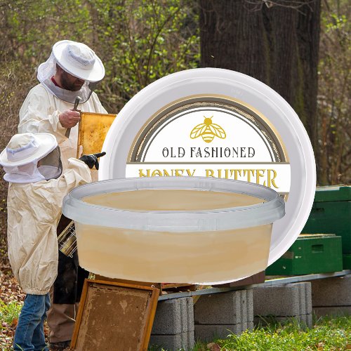 Old Fashioned Retro Honey Butter with Bee Classic Round Sticker