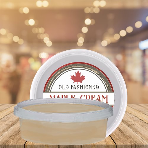 Old Fashioned Retro Maple Cream Hearts and Leaf Classic Round Sticker