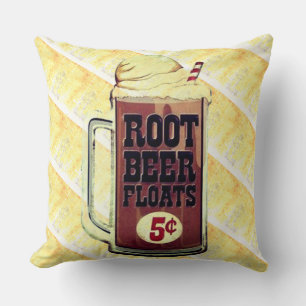 Old Fashioned Root Beer Float Pillow